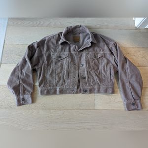 New Cropped Corduroy Oversized Jacket